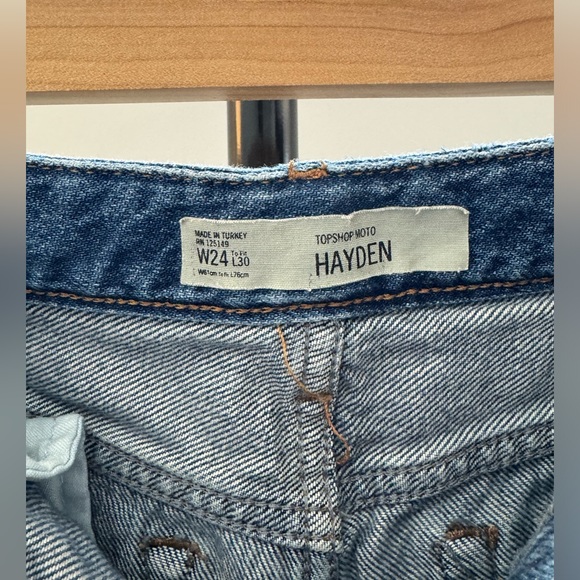 Topshop Moto denim shorts, size 24 - Picture 2 of 4